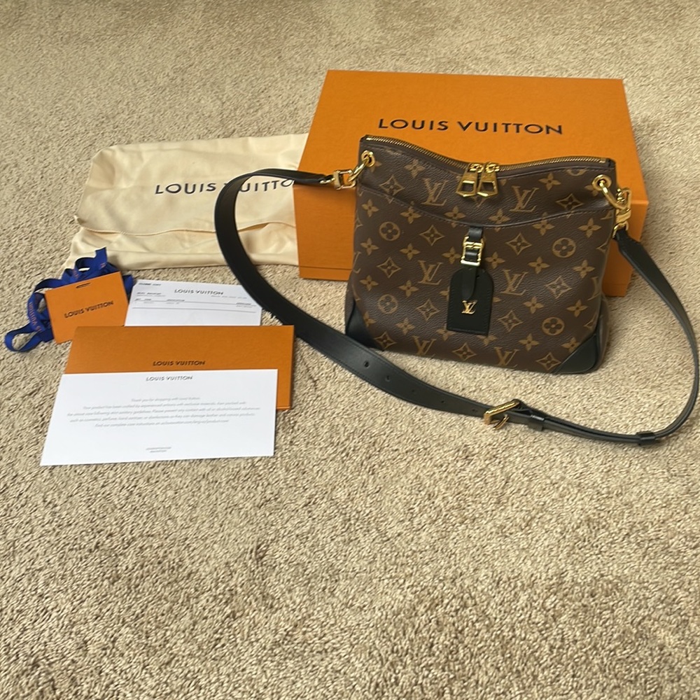 Louis Vuitton Monogram Canvas Crossbody Bag in Brown and Black - Picture 2 of 14